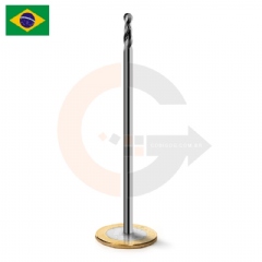 Fresa Extra Longa 2 cortes 6.0mm x 20mm topo esférico Metal Duro