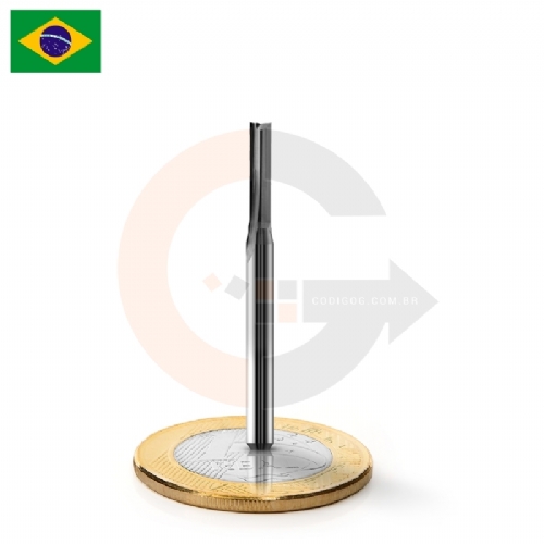 Fresa de Topo para MDF 2 Cortes Retos Paralelos 2.0mm x 12mm Metal Duro, BR Fresa de Topo para MDF 2 Cortes Retos Paralelos 2.0mm x 12mm Metal Duro, BR