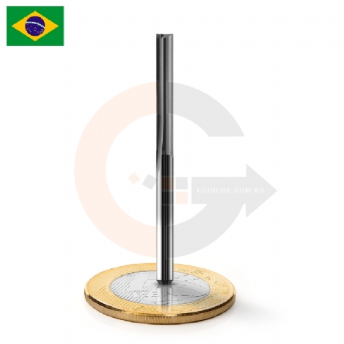 Fresa de Topo para MDF 2 Cortes Retos Paralelos 3.175mm x 22mm Metal Duro, BR Fresa de Topo para MDF 2 Cortes Retos Paralelos 3.175mm x 22mm Metal Duro, BR