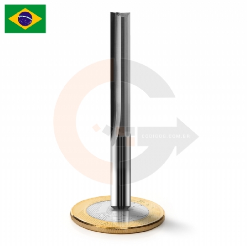 Fresa Para MDF 2 Cortes Retos Paralelos 6mm x 30mm Metal Duro, BR Fresa Para MDF 2 Cortes Retos Paralelos 6mm x 30mm Metal Duro, BR