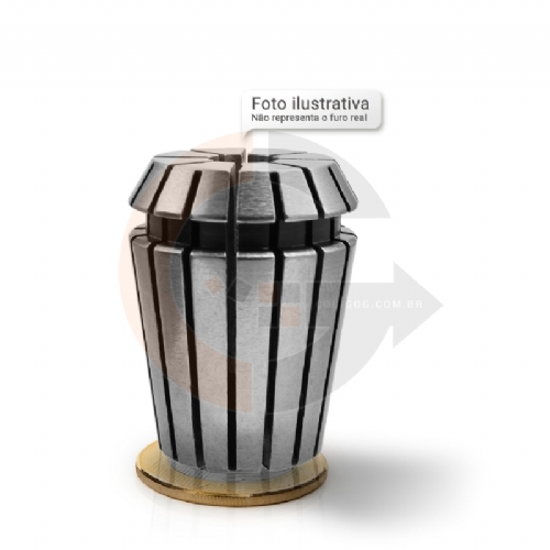Pinça ER32 com furo de 10mm, para spindle e eixos porta pinça ER32 Pinça ER32 com furo de 10mm, para spindle e eixos porta pinça ER32