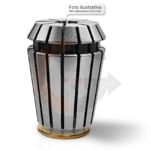 Pinça ER40 com furo de 8mm, para spindle e eixos porta pinça ER40 Pinça ER40 com furo de 8mm, para spindle e eixos porta pinça ER40