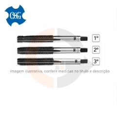 Macho Manual M6 x 1 Com Guia M104 ES,  OSG, jogo com 3 peças