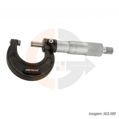 Micrometro Externo Analogico Arco ferro fundido King Tools 503.000 Micrometro Externo Analogico Arco ferro fundido King Tools 503.000