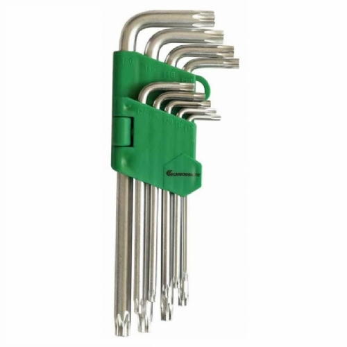 Chave Hexalobular Longa jogo com 9 pecas T 10 a T 50 Carbografite Chave Hexalobular Longa jogo com 9 pecas T 10 a T 50 Carbografite
