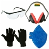 Ampliar foto Kit 1 de EPIs   Abafador de ruidos  Oculos  Luvas e Mascaras Respiratoria