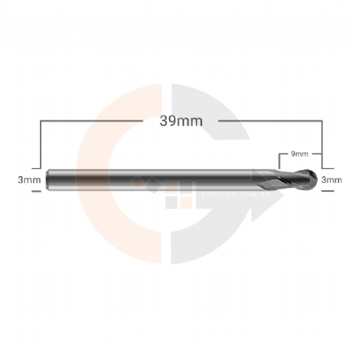 Ampliar foto Fresa OSG Hy PRO Metal Duro Topo Esferico 2 Cortes 3.0mm x 9.0mm Ampliar foto Fresa OSG Hy PRO Metal Duro Topo Esferico 2 Cortes 3.0mm x 9.0mm