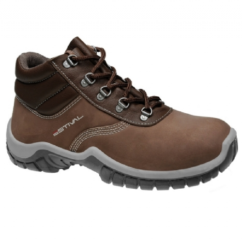 Bota de Seguranca Work Nobuck com Bico de PVC   Marrom N°41   Estival