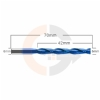 Ampliar foto Fresa 2 Cortes Espiral 6.0mm x 42mm Metal Duro com Nano Blue