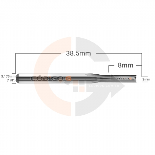 Ampliar foto Fresa Para MDF 2 Cortes Retos Paralelos 2.0mm x 8.0mm Metal Duro Ampliar foto Fresa Para MDF 2 Cortes Retos Paralelos 2.0mm x 8.0mm Metal Duro