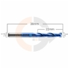 Ampliar foto Fresa 2 Cortes Espiral 3.175mm x 22mm Metal Duro com Nano Blue