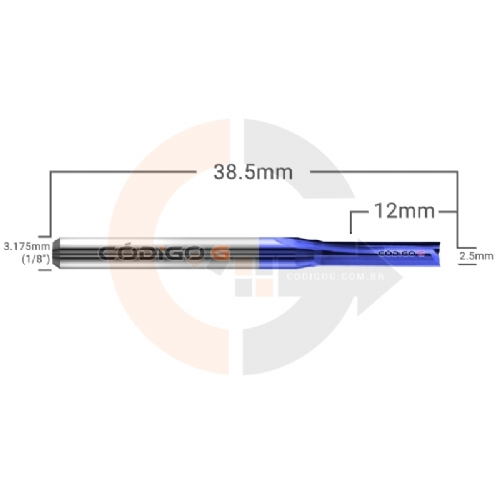 Ampliar foto Fresa para MDF 2 Cortes Retos 2.5mm x 12mm Metal Duro Nano Cobertura Ampliar foto Fresa para MDF 2 Cortes Retos 2.5mm x 12mm Metal Duro Nano Cobertura