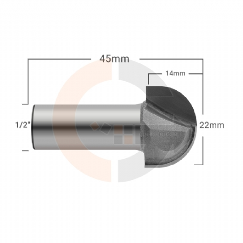 Ampliar foto Fresa esferica para madeira e MDF 22mm Haste 1 2 pol. Ampliar foto Fresa esferica para madeira e MDF 22mm Haste 1 2 pol.