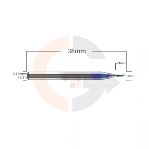 Ampliar foto Fresa para Aluminio 1 Corte 1.0x3.0mm Metal Duro com Nano Cobertura Ampliar foto Fresa para Aluminio 1 Corte 1.0x3.0mm Metal Duro com Nano Cobertura
