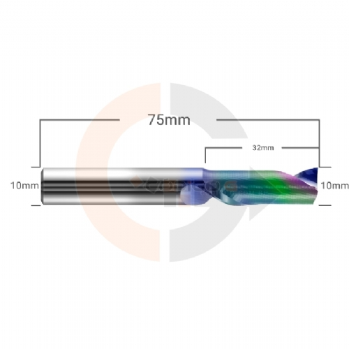 Ampliar foto Fresa para Aluminio 1 Corte 10 x 32mm Metal Duro com Nano Cobertura DLC Ampliar foto Fresa para Aluminio 1 Corte 10 x 32mm Metal Duro com Nano Cobertura DLC