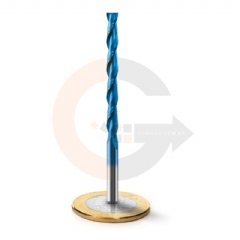 Fresa 2 Cortes Espiral 4.0mm x 42mm Metal Duro com Nano Blue