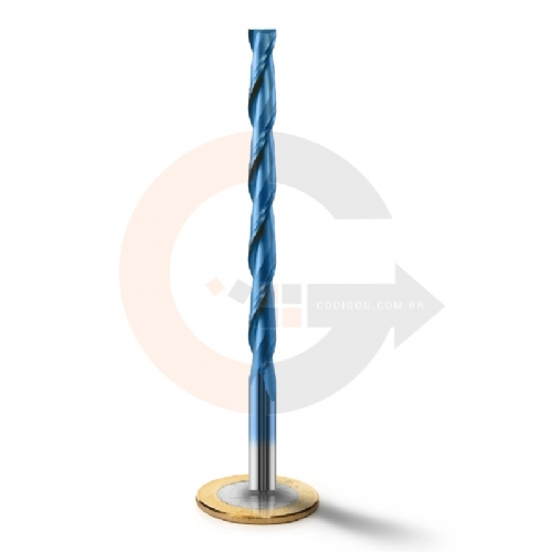 Fresa 2 Cortes Espiral 6.0mm x 72mm Metal Duro com Nano Blue