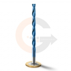 Fresa 2 Cortes Espiral 6.0mm x 72mm Metal Duro com Nano Blue