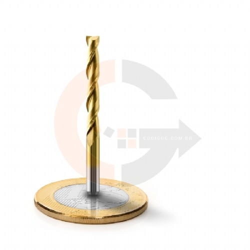 Fresa Topo 2 Cortes 3.175mmx22mm Metal Duro com Titanio Fresa Topo 2 Cortes 3.175mmx22mm Metal Duro com Titanio