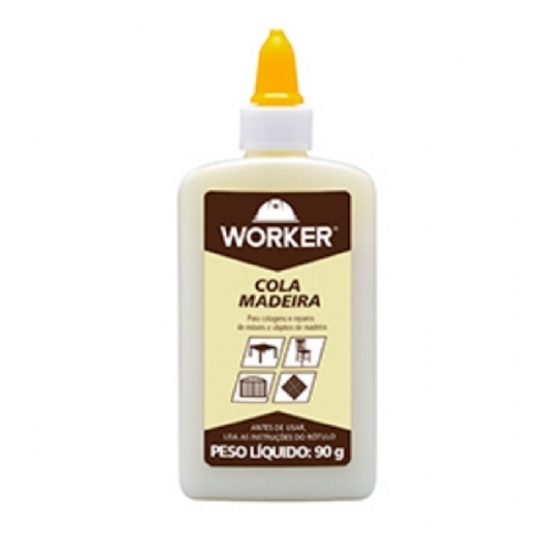 Adesivo Cola Madeira 90g WORKER 411132 Adesivo Cola Madeira 90g WORKER 411132