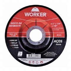 Disco de Desbaste para Aço 4.1/2x1/4x7/8 - WORKER 445738