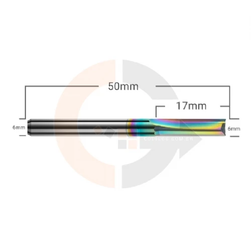 Ampliar foto Fresa para MDF 2 Cortes Retos 6.0mm x 17mm Metal Duro Cobertura DLC Ampliar foto Fresa para MDF 2 Cortes Retos 6.0mm x 17mm Metal Duro Cobertura DLC