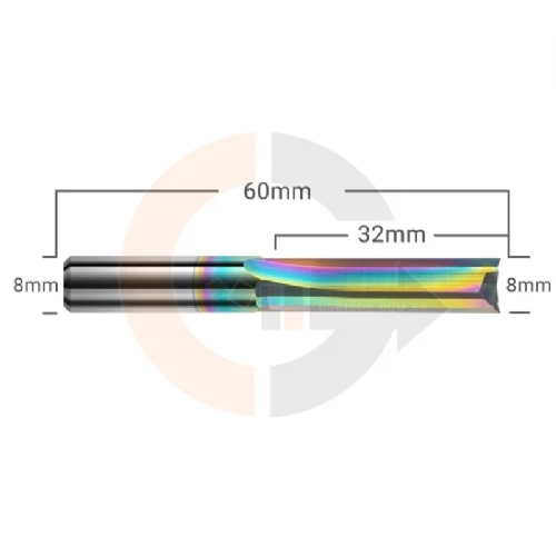 Ampliar foto Fresa para MDF 2 Cortes Retos 8.0mm x 32mm Metal Duro Cobertura DLC Ampliar foto Fresa para MDF 2 Cortes Retos 8.0mm x 32mm Metal Duro Cobertura DLC