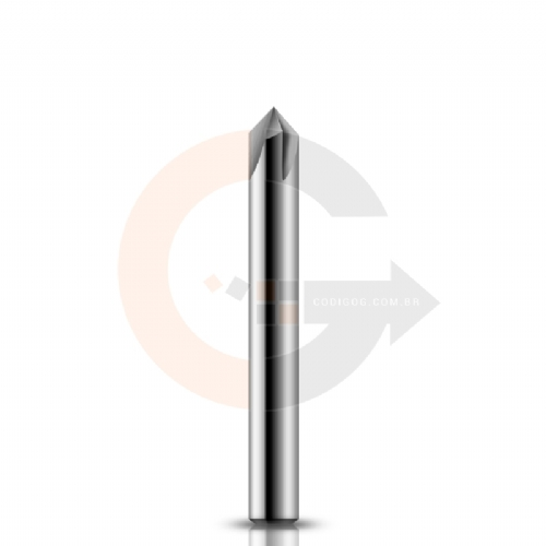 Fresa de Metal Duro para Chanfro em Aluminio 6.0mm x 90 graus  HRC55