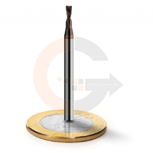 Fresa Down Cut para chapas de Aco Inox e Galvanizados 2 cortes 2.0mm Fresa Down Cut para chapas de Aco Inox e Galvanizados 2 cortes 2.0mm