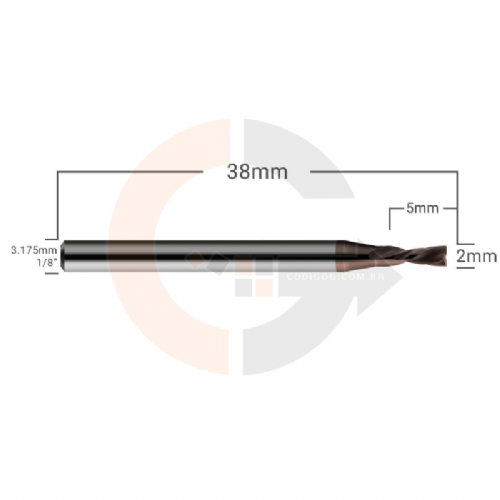 Ampliar foto Fresa Down Cut para chapas de Aco Inox e Galvanizados 2 cortes 2.0mm Ampliar foto Fresa Down Cut para chapas de Aco Inox e Galvanizados 2 cortes 2.0mm