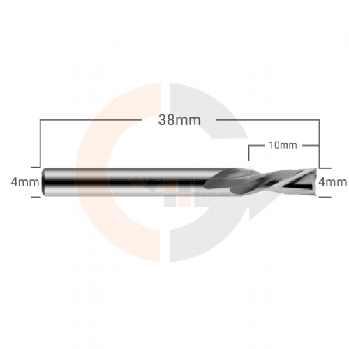 Ampliar foto Fresa Down Cut para chapas de Aluminio 2 cortes 4.0mm Metal Duro Ampliar foto Fresa Down Cut para chapas de Aluminio 2 cortes 4.0mm Metal Duro