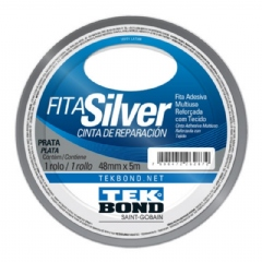 Fita Silver Tape Prata 48mm x 5m - Tekbond
