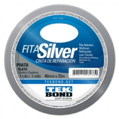 Fita Silver Tape Prata 48mm x 25m - Tekbond