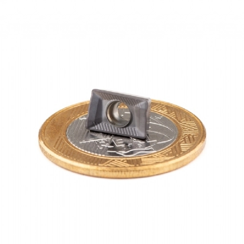 Ampliar foto Inserto APKT1003 PDSR Altin Pastilha de Metal Duro para Aco  Grade 5537   10 pecas