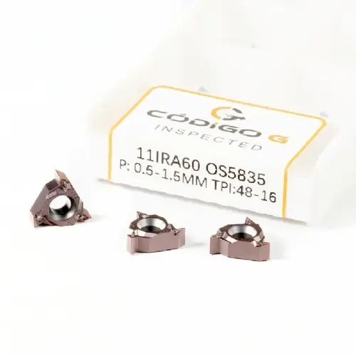 Inserto de rosca 11IRAG60 Pastilha de Metal Duro para Aco 10 pecas Inserto de rosca 11IRAG60 Pastilha de Metal Duro para Aco 10 pecas