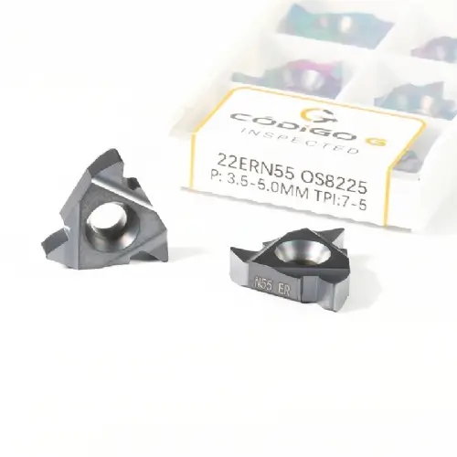 Inserto de rosca 22ER AG55 P3.5 5.0 TPI 7 5 Pastilha de Metal Duro para Aco 10 pecas Inserto de rosca 22ER AG55 P3.5 5.0 TPI 7 5 Pastilha de Metal Duro para Aco 10 pecas