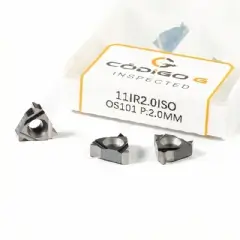 Inserto de Rosca 11IR P2.00mm ISO Pastilha de Metal Duro para Alumínio