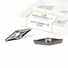 Inserto VCGT160402 LH Pastilha de Metal Duro para Alumínio - 10 peças