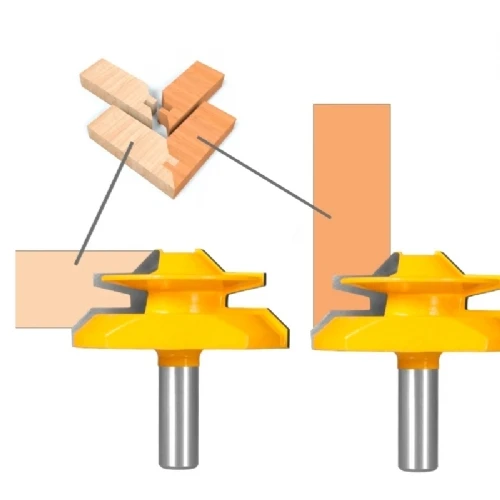 Ampliar foto Fresa de encaixe Macho Femea Lock Miter para Tupia 45 graus 1 2 x 3 4 pol. Ampliar foto Fresa de encaixe Macho Femea Lock Miter para Tupia 45 graus 1 2 x 3 4 pol.