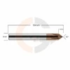 Ampliar foto Fresa de Metal Duro para Chanfro em Aco 6.0mm x 60 graus  cobertura CrAITiN HRC55