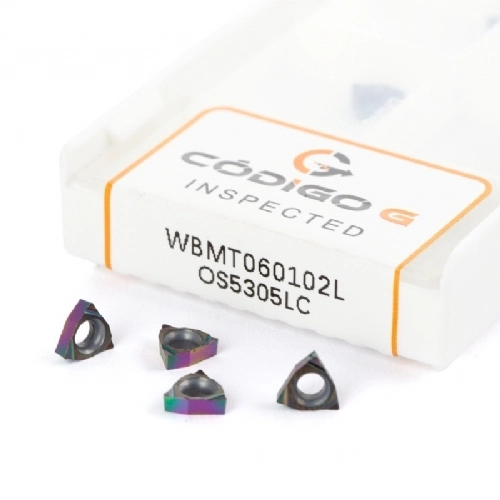 Inserto WBMT 060102L Pastilha de Metal Duro com Cobertura DLC para Aluminio  10 pecas