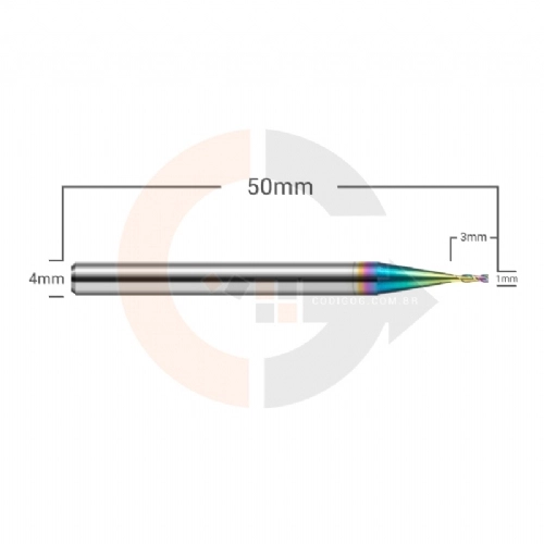 Ampliar foto Fresa para Aluminio 2 Cortes 1.0mm x 3.0mm Metal Duro com Cobertura DLC Ampliar foto Fresa para Aluminio 2 Cortes 1.0mm x 3.0mm Metal Duro com Cobertura DLC
