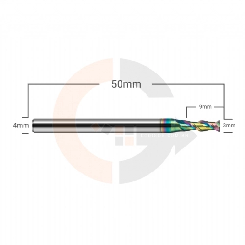 Ampliar foto Fresa para Aluminio 2 Cortes 3.0mm x 9.0mm Metal Duro com Cobertura DLC Ampliar foto Fresa para Aluminio 2 Cortes 3.0mm x 9.0mm Metal Duro com Cobertura DLC