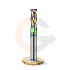 Fresa para Alumínio 2 Cortes 8.0mm x 23mm Metal Duro com Cobertura DLC