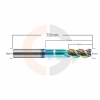 Ampliar foto Fresa de Haste Aliviada 3 cortes 6.0mm x 20mm Matal Duro HRC55 DLC