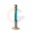 Ampliar foto Fresa de Haste Aliviada 3 cortes 10mm x 25mm Matal Duro HRC55 DLC