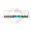 Ampliar foto Fresa de Haste Aliviada 3 cortes 10mm x 25mm Matal Duro HRC55 DLC