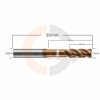Ampliar foto Fresa de Haste Aliviada 4 cortes 12mmx25mm Matal Duro HRC55