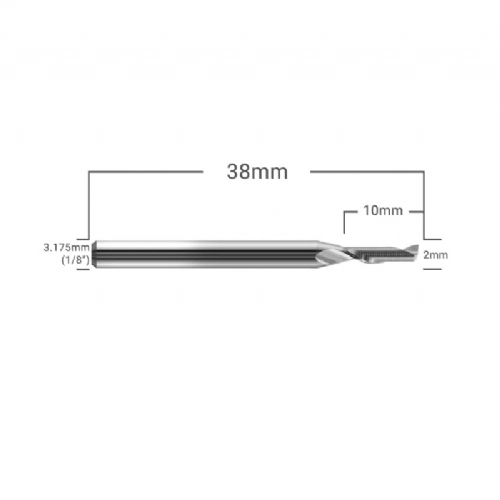 Ampliar foto Fresa Para Aluminio 1 Corte HRC55 2.0mm x 10mm Metal Duro Ampliar foto Fresa Para Aluminio 1 Corte HRC55 2.0mm x 10mm Metal Duro