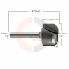 Ampliar foto Fresa para fazer Tigelas  Gamelas  Petisqueiras 22.22mm   Haste 1 4